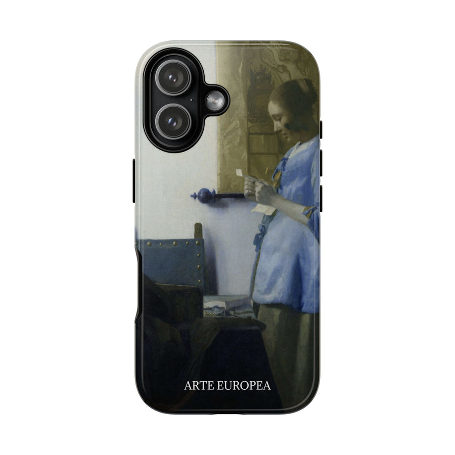 Woman Reading a Letter by Johannes Vermeer, phone case