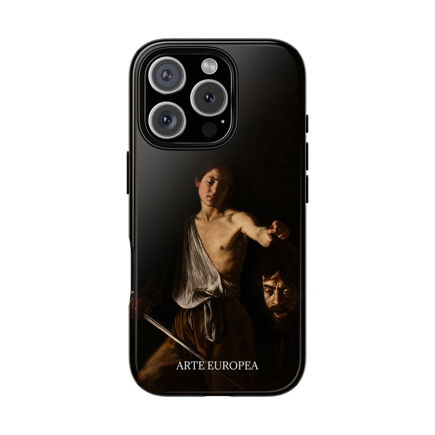 David with the Head of Goliath- Caravaggio (1609-1610) - iPhone Case