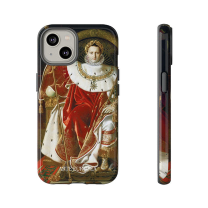 Napoleon I on His Imperial Throne - Jean-Auguste-Dominique Ingres (1806) - iPhone Case