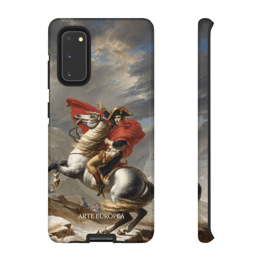 Napoleon Crossing the Alps (Red) by Jacques-Louis David, phone case