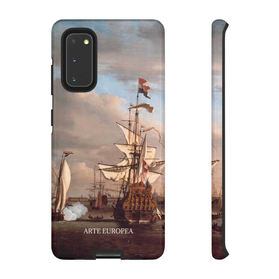 The “Golden Lion” on the IJ by Amsterdam by Willem van der Velde the Younger, phone case
