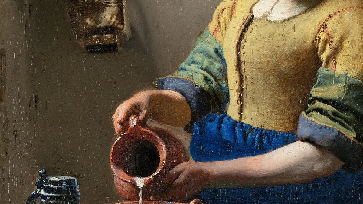 The Milkmaid by Vermeer, close-up detail